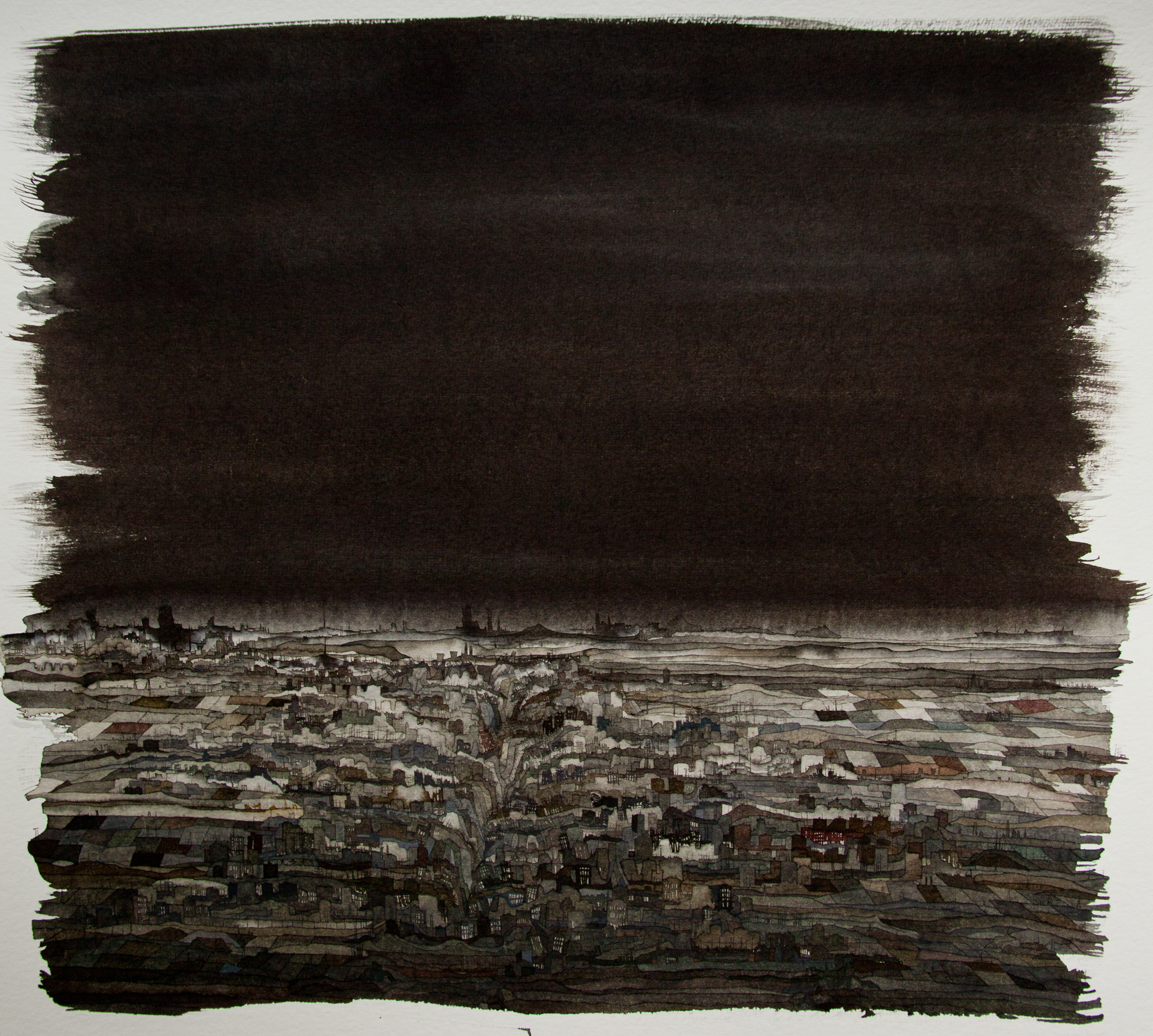 TheCrack, 50X50, watercolor, 2020 TheCrack