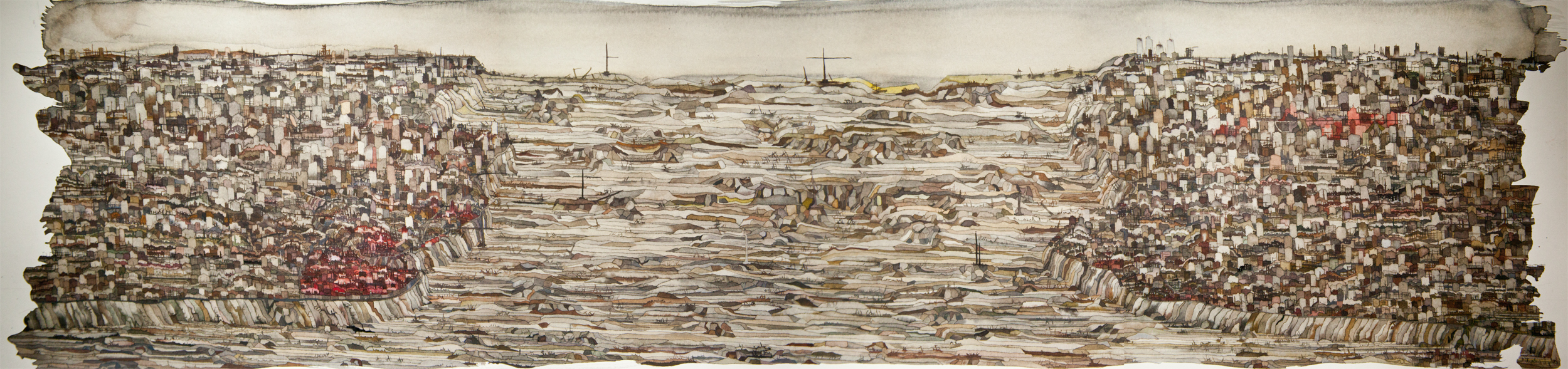 Çölistan, 100X30, watercolor, 2020 Çölistan