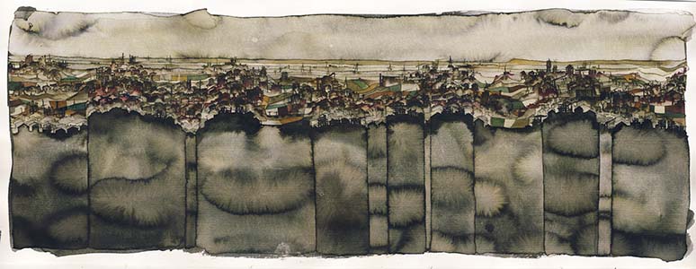 CrossSection A-A, 70X30, watercolor, 2013 CrossSection A-A
