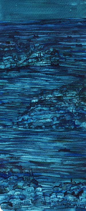 seaCity, 15X35, watercolor, 2010 seaCity