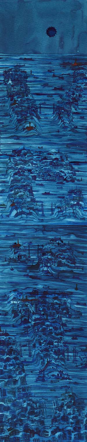 adalar, 15X80, watercolor, 2011 adalar