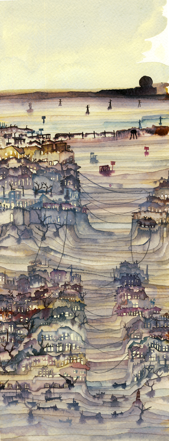 kuru, 15X35, watercolor, 2011 kuru