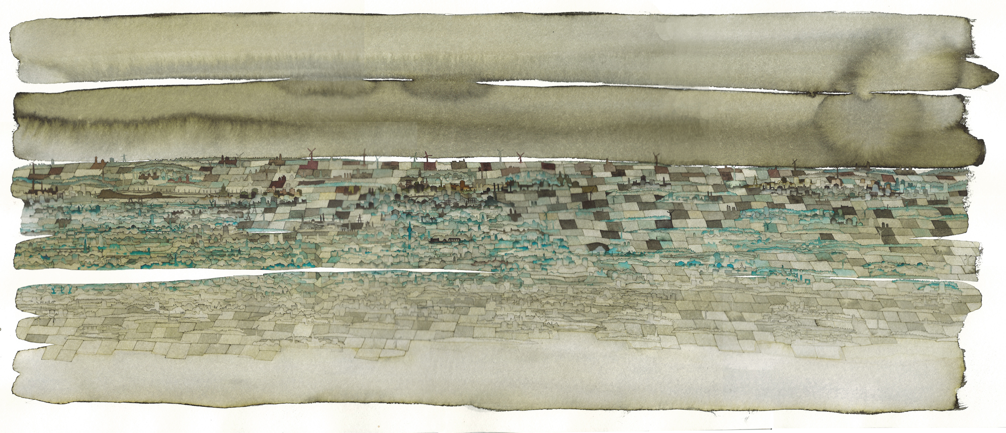 Moroz, 70X30, watercolor, 2018 Moroz