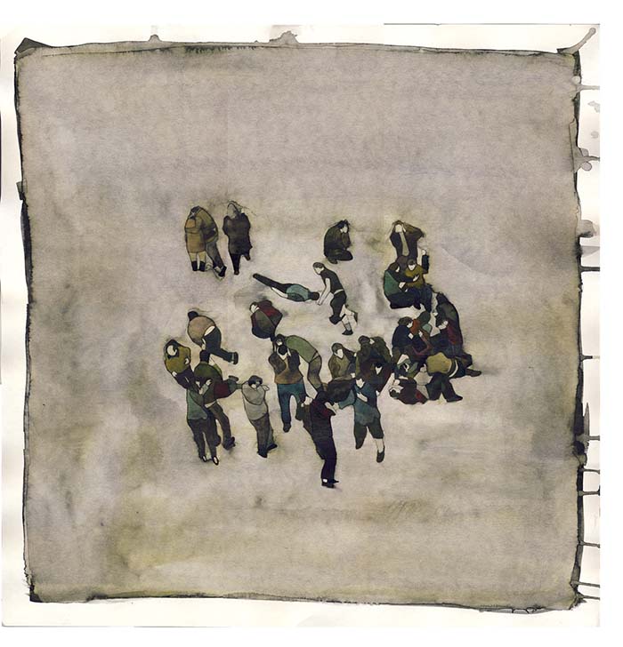 bomb, 50X50, watercolor, 2013 bomb