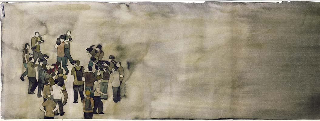 GözaltıTorbaları, 70X25, watercolor, 2013 GözaltıTorbaları
