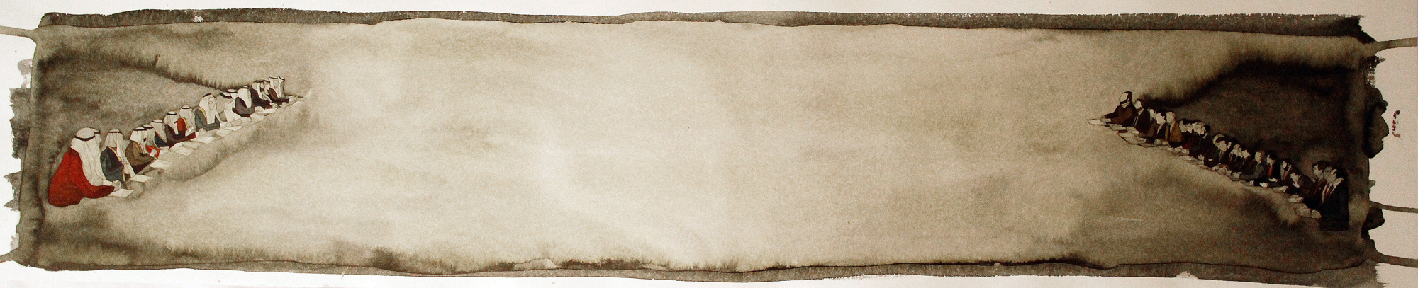 ilişkileri 95 X 25, watercolor, 2017 ilişkileri